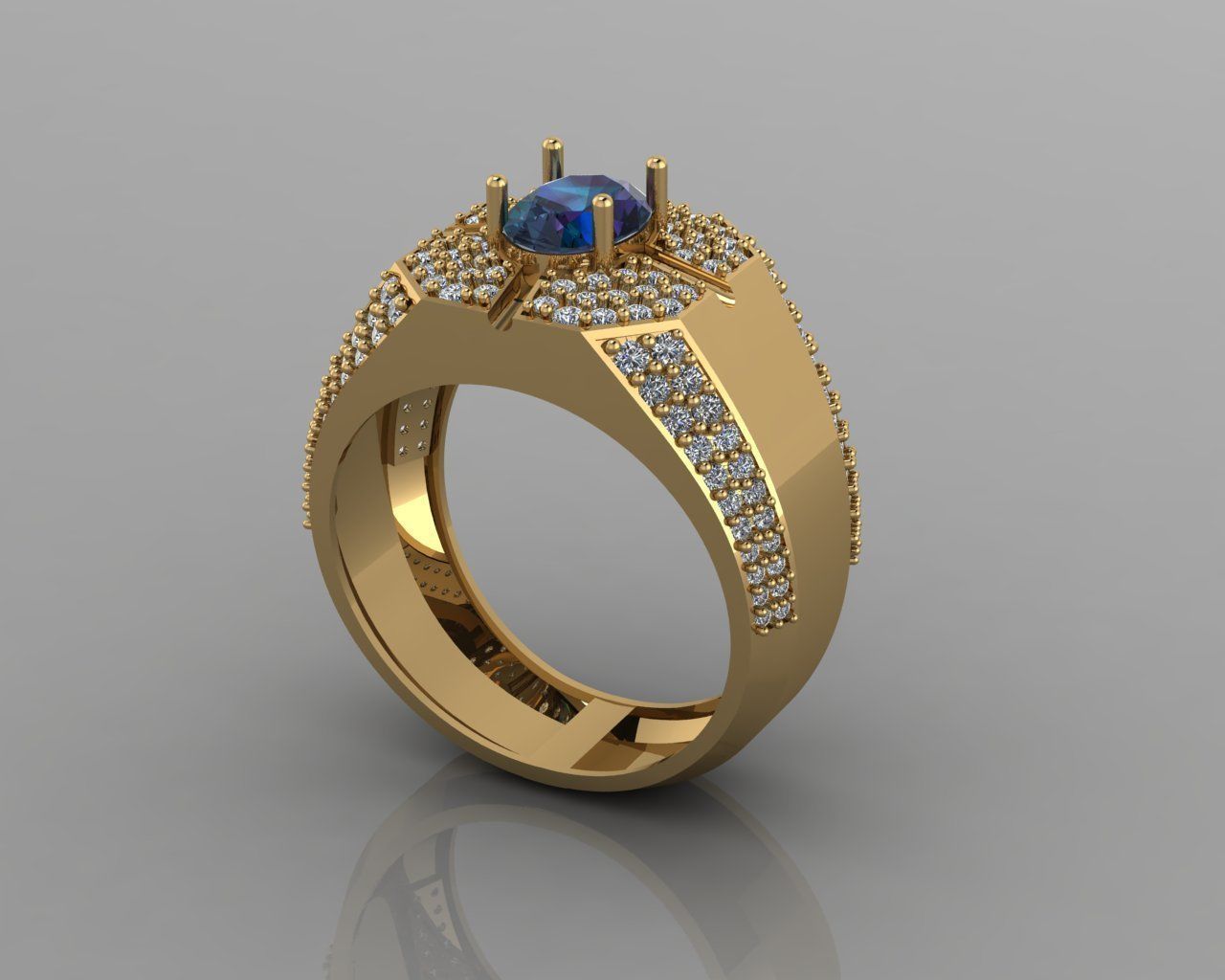  jewelry ring for men 3D print model_8