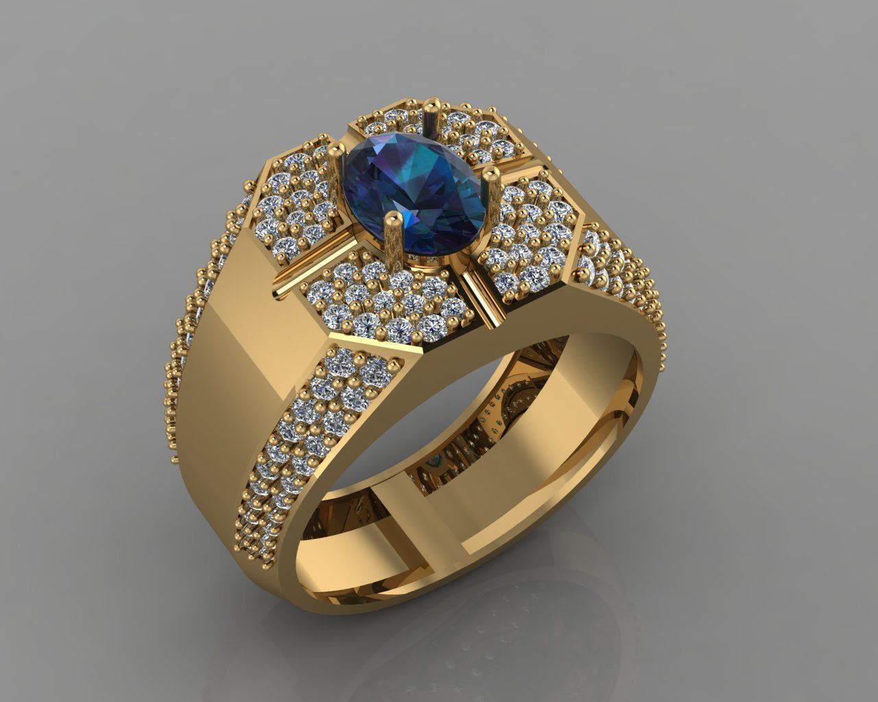  jewelry ring for men 3D print model_6