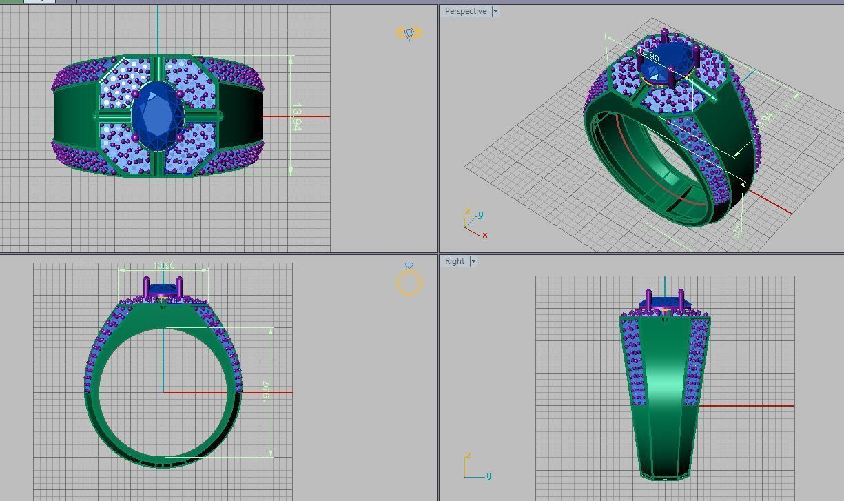 jewelry ring for men 3D print model_15