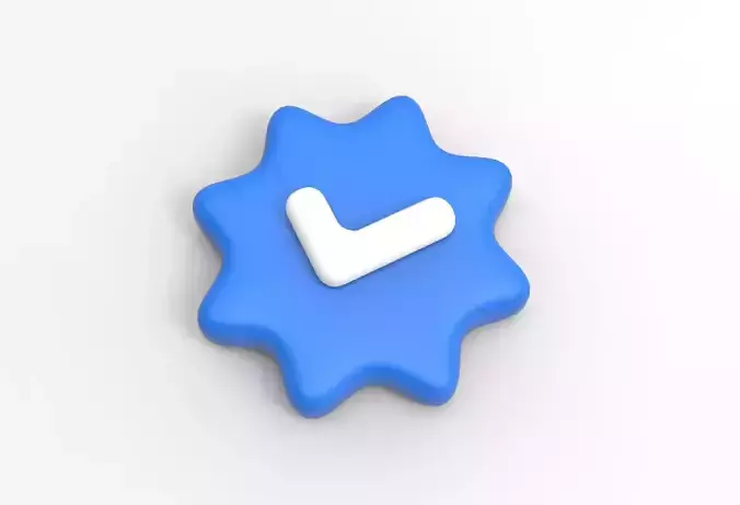 Verified Badge Checkmark Tick 3D model 3D print model