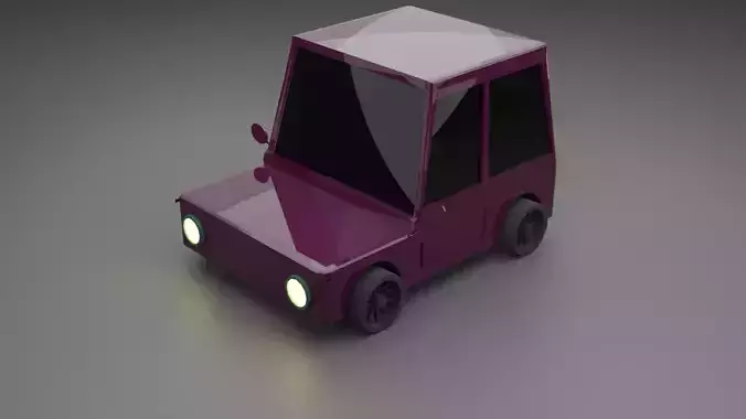 Sleek Low Poly Car Model - Perfect for Your CG Projects