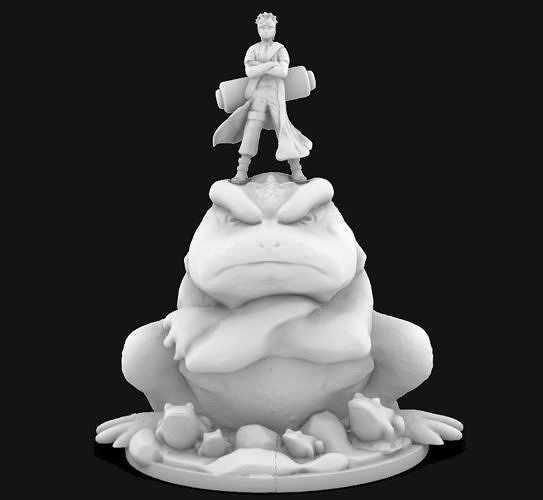 NARUTO FROG OF MOUNT MYOBOKU DIORAMA 3D model 3D printable CGTrader