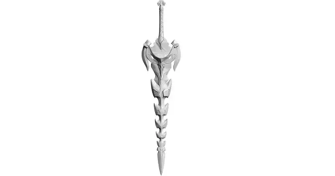 genshin impact Claymore Serpent Spine 3D print model