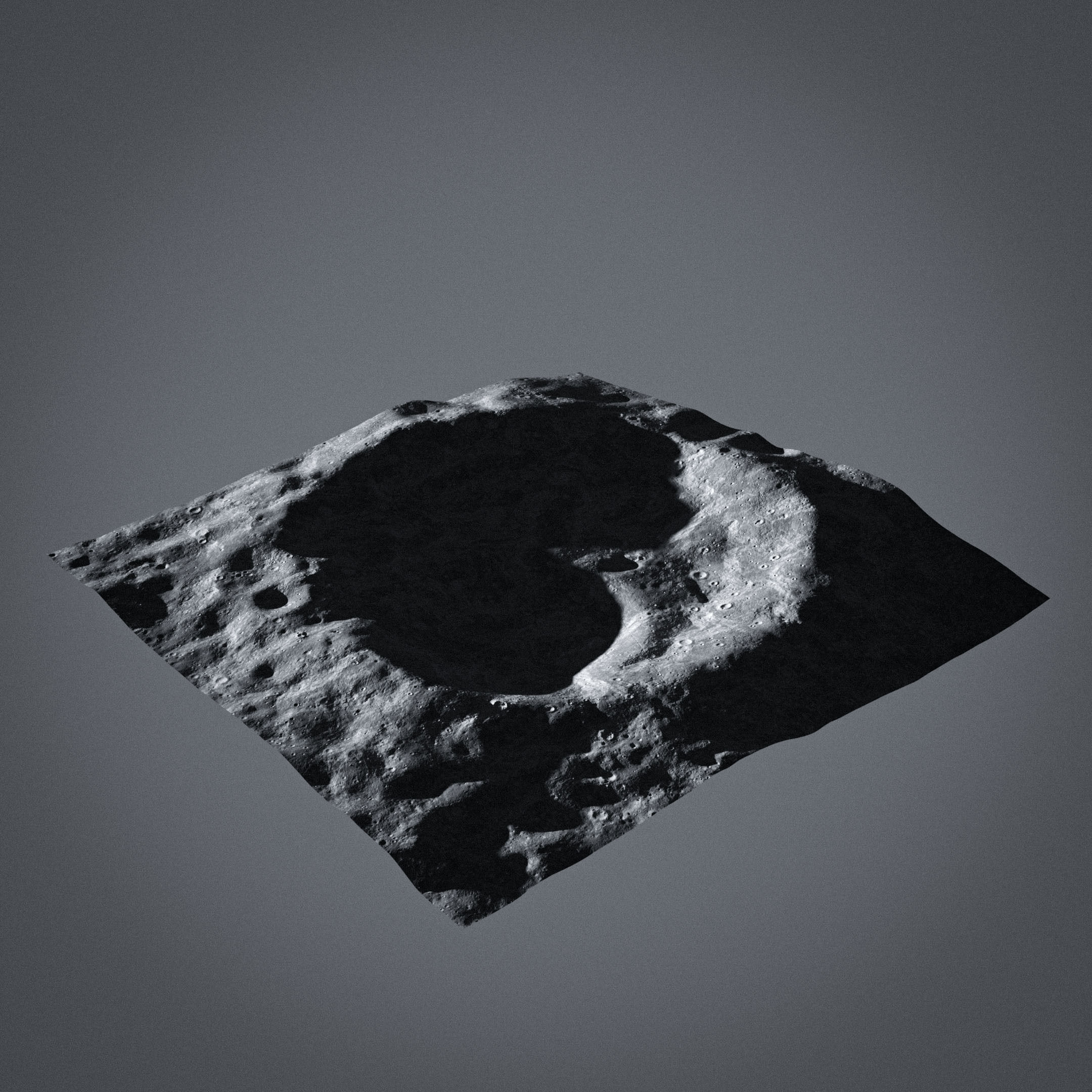 de Gerlache crater  3D model_2