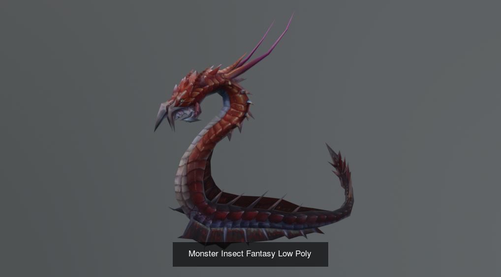 FULL OF PACK 69 MODEL MONSTER FANTASY LOW POLY AND HIGH POLY  3D Model Collection_70