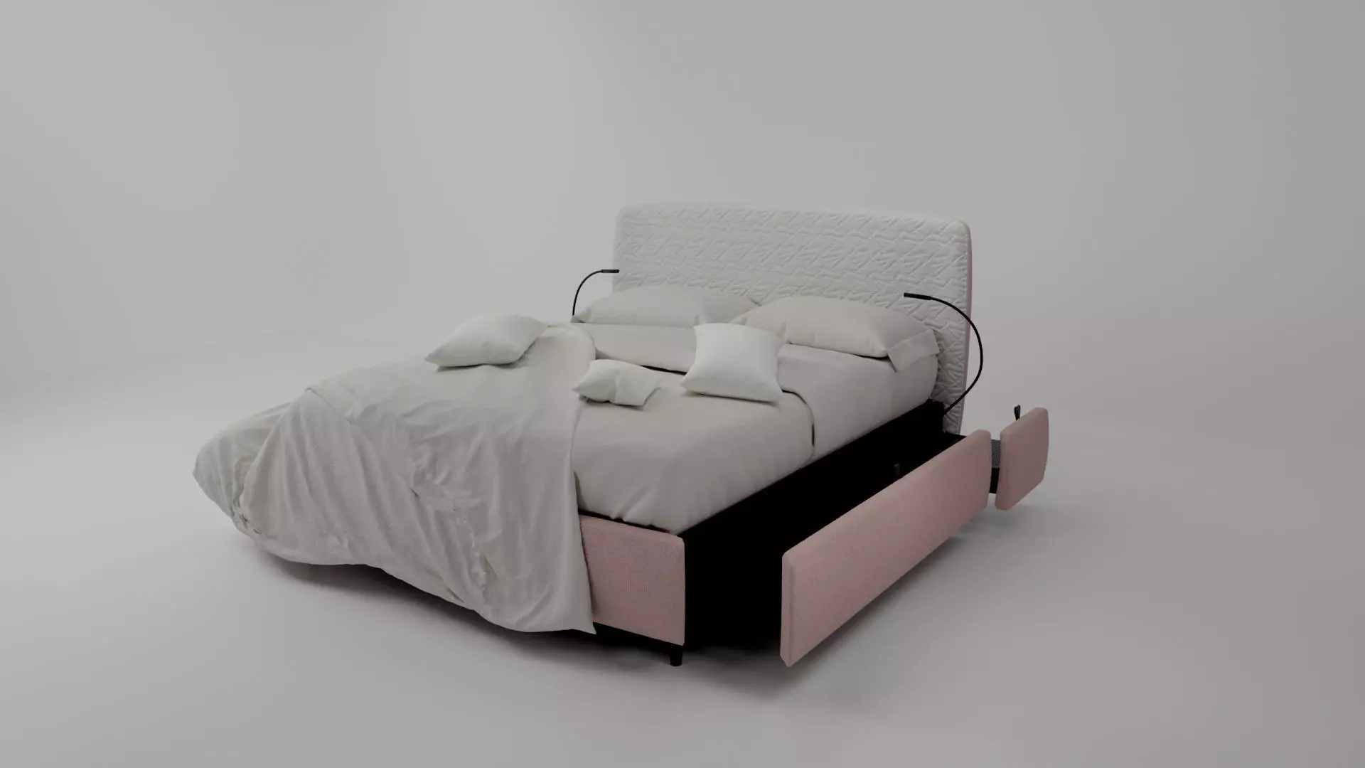 Pack 5 designed Beds 3D model