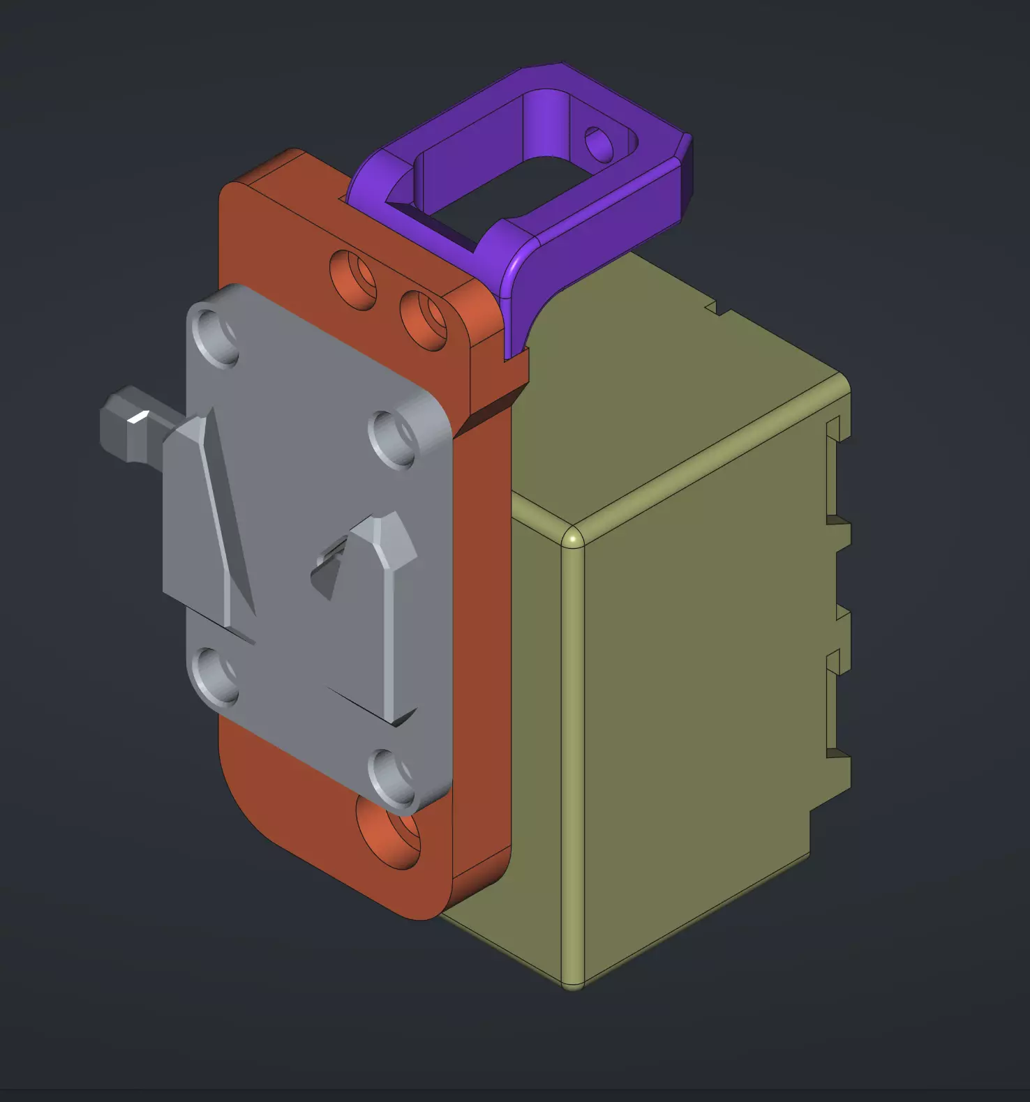 Blackmagic Pyxis battery adapter  3D print model_0
