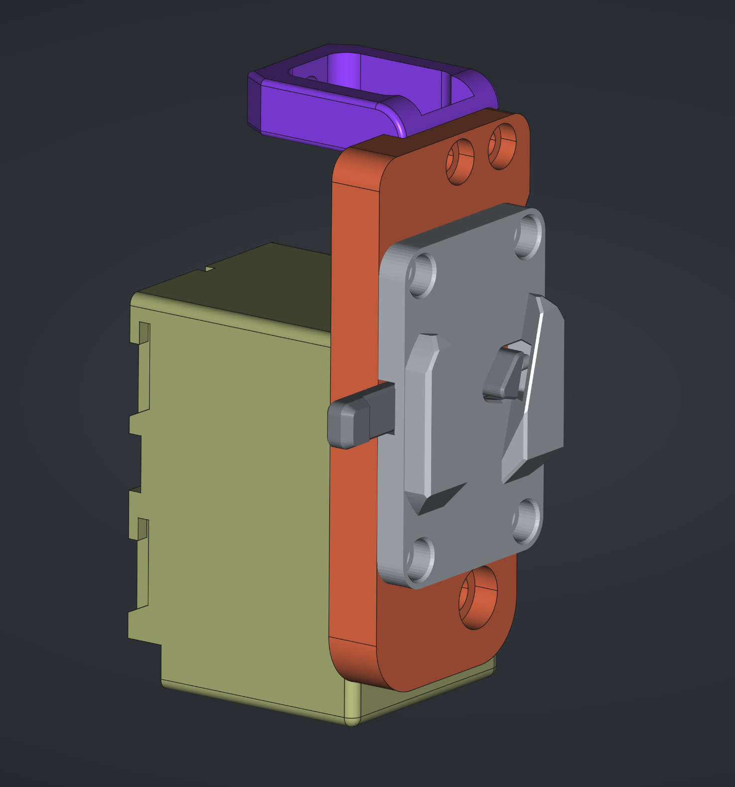 Blackmagic Pyxis battery adapter  3D print model_1