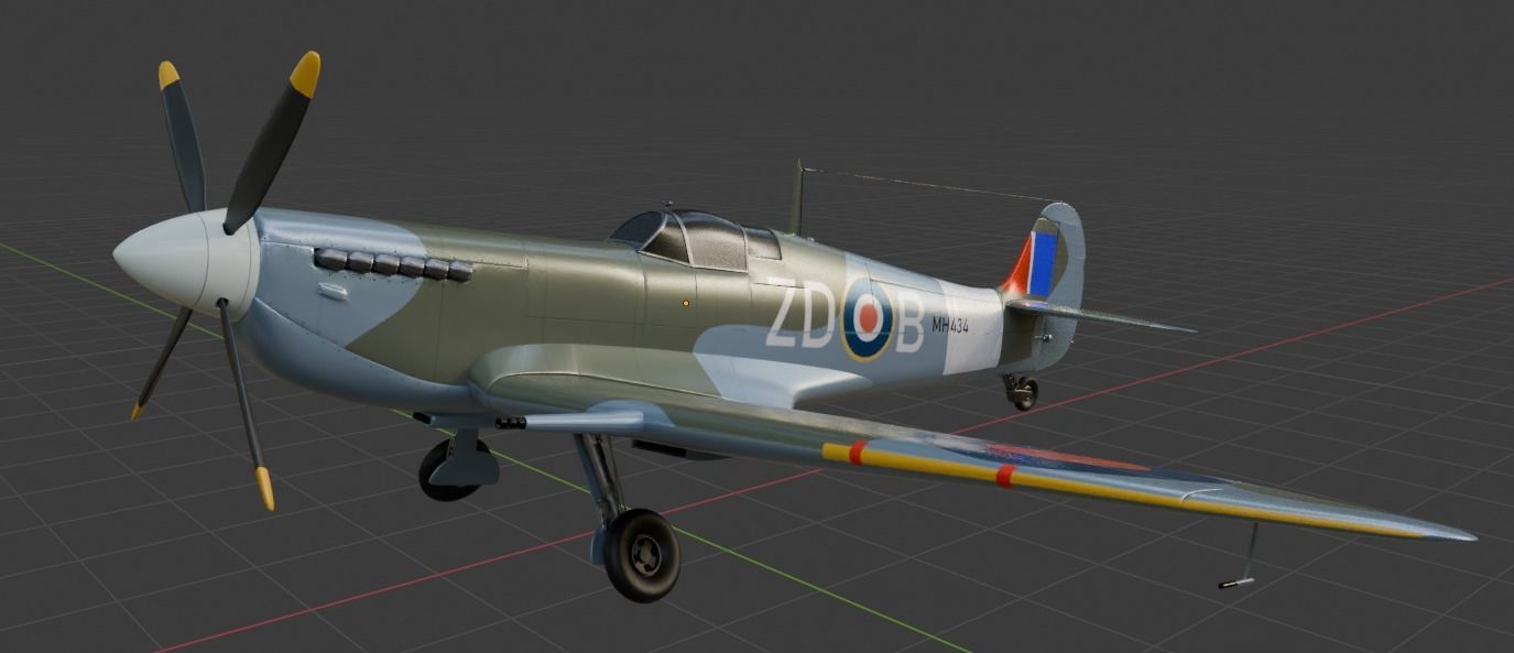 supermarine spitfire  3D model_10
