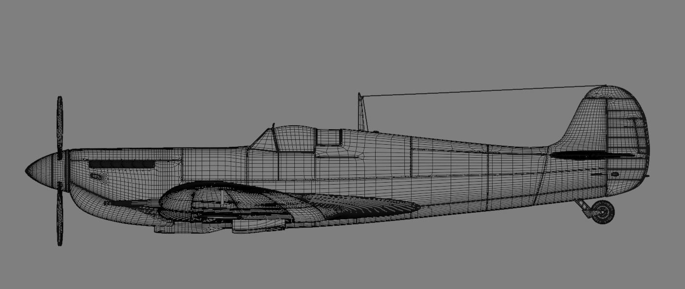supermarine spitfire  3D model_9