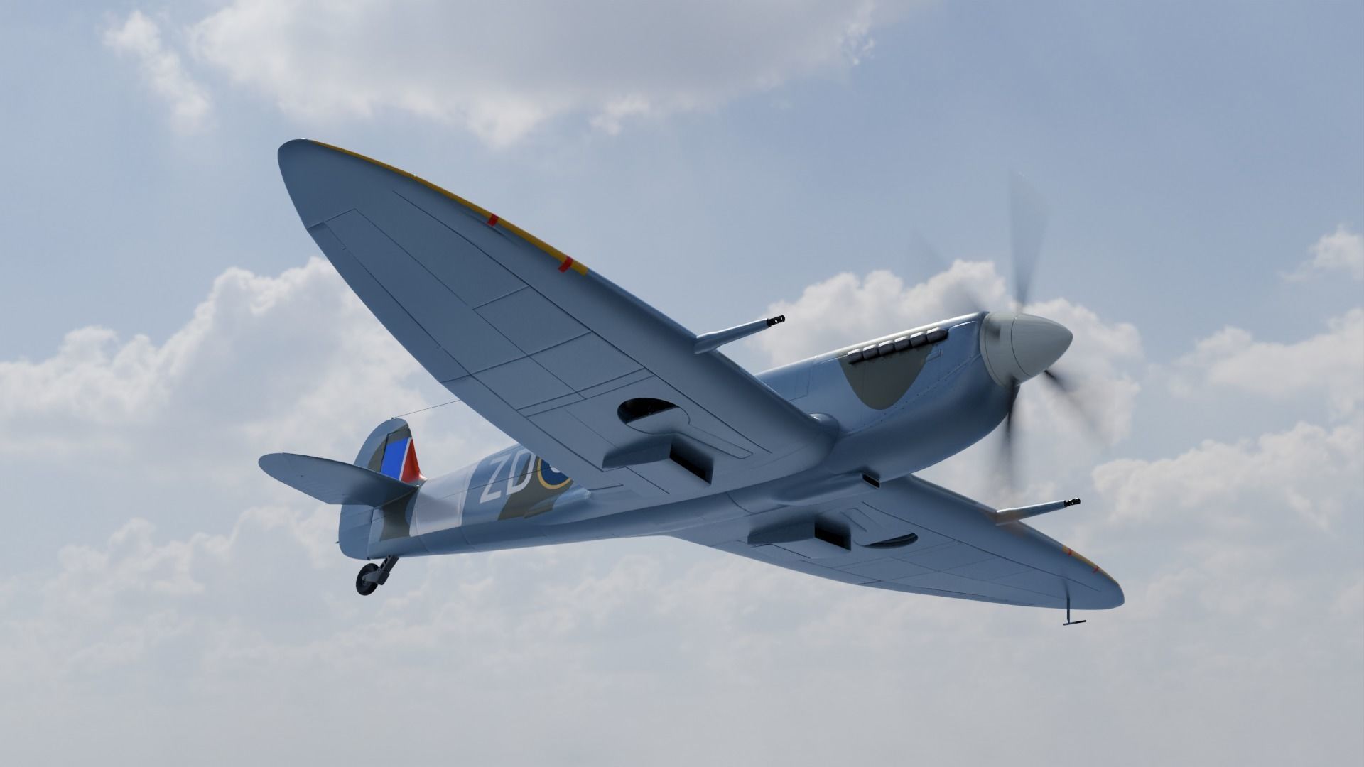 supermarine spitfire  3D model_4