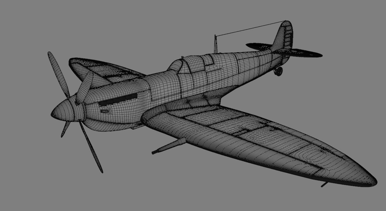 supermarine spitfire  3D model_6