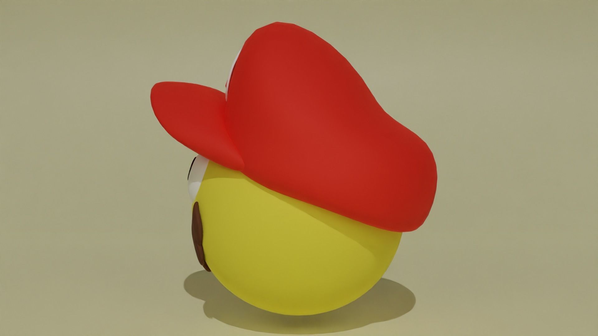 Emoji Mario 3D model_2
