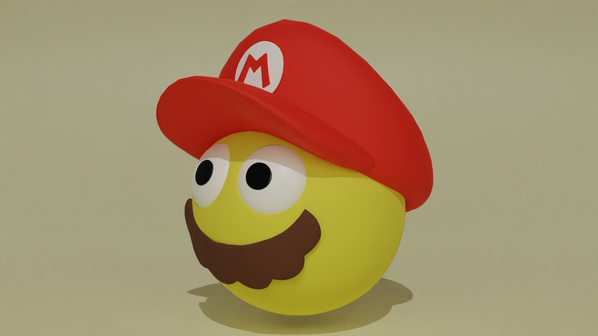 Emoji Mario 3D model_1