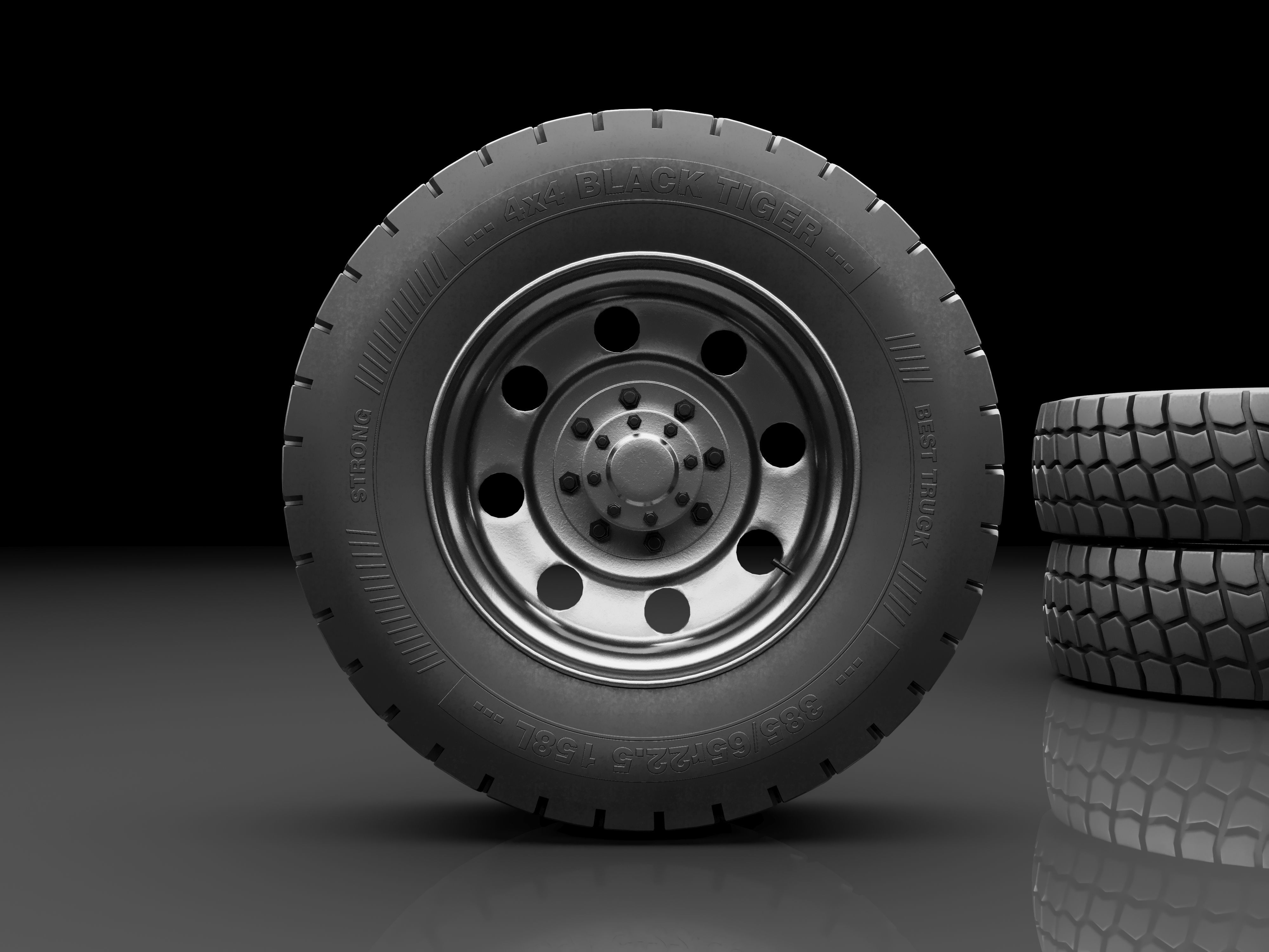 Whell Tire 3D Model 3D model_2
