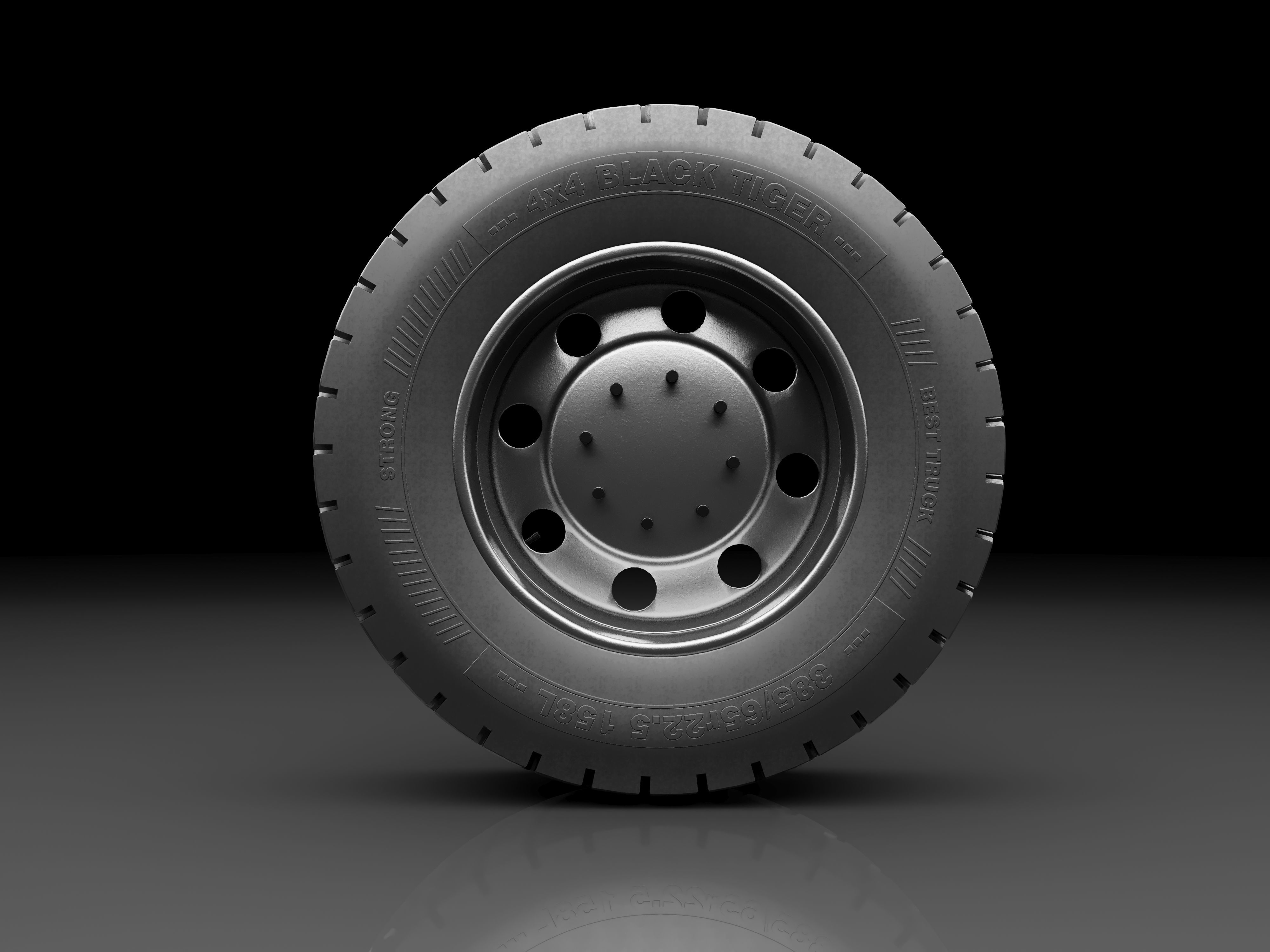 Whell Tire 3D Model 3D model_4