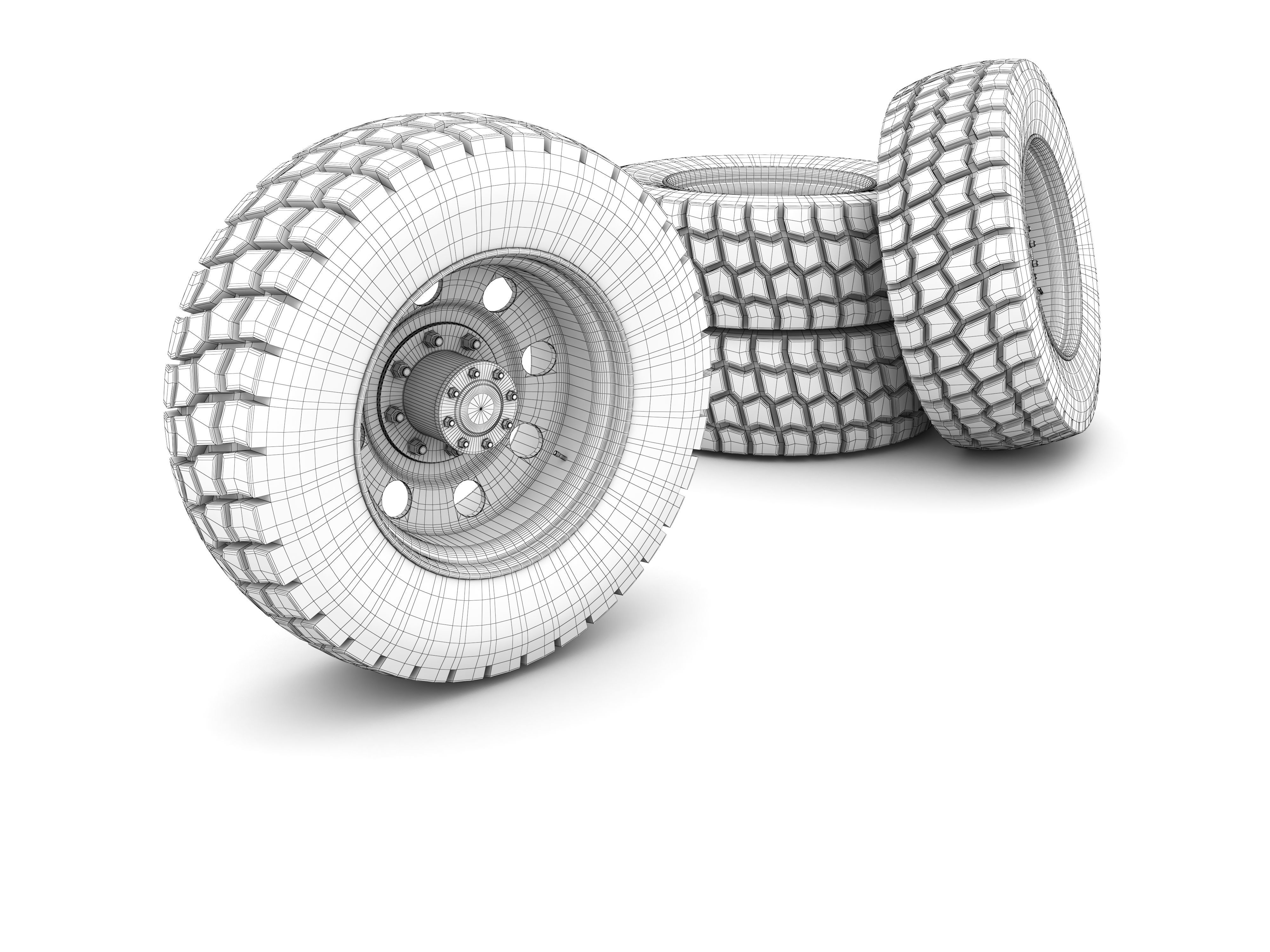 Whell Tire 3D Model 3D model_8