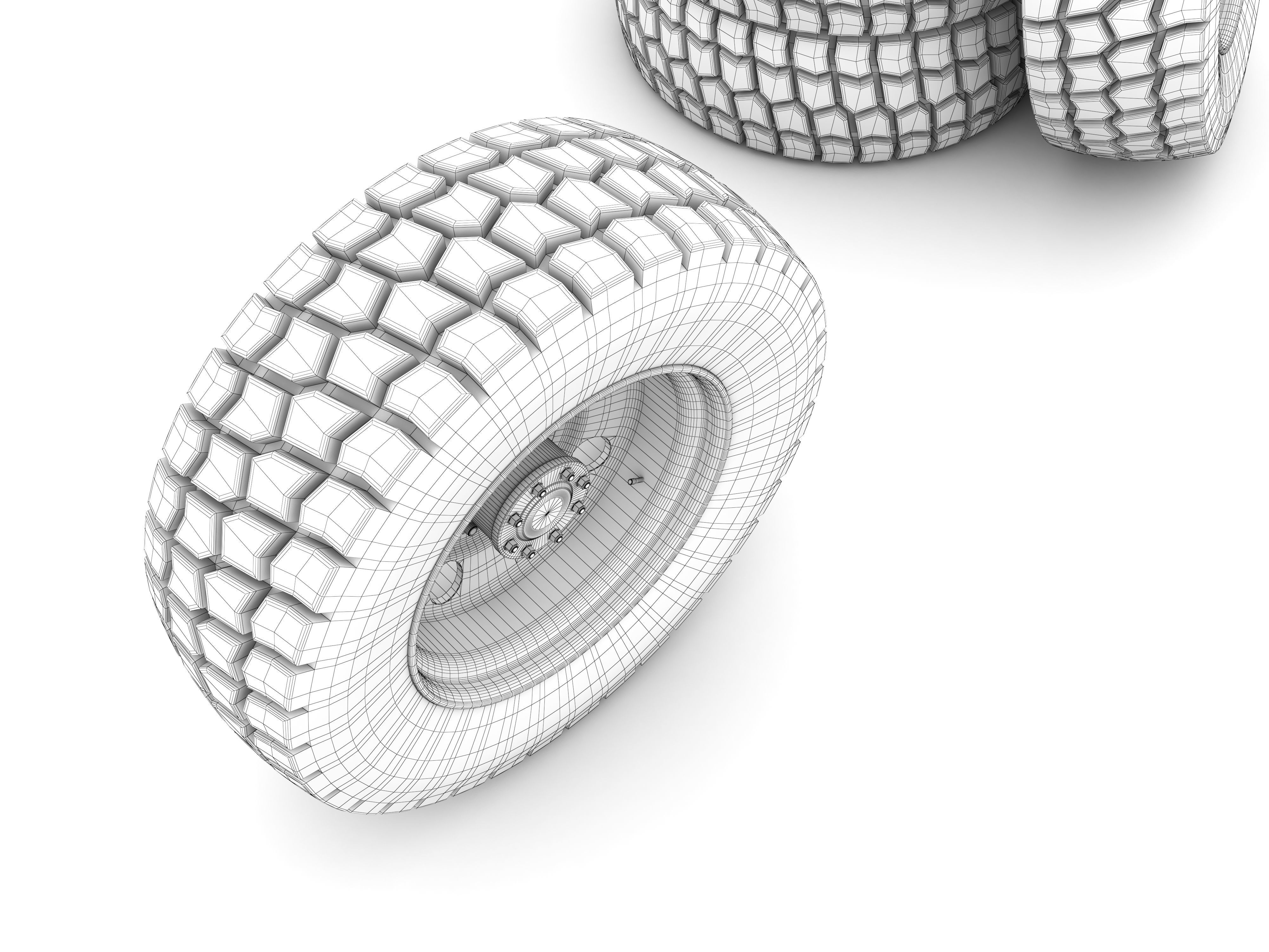 Whell Tire 3D Model 3D model_10