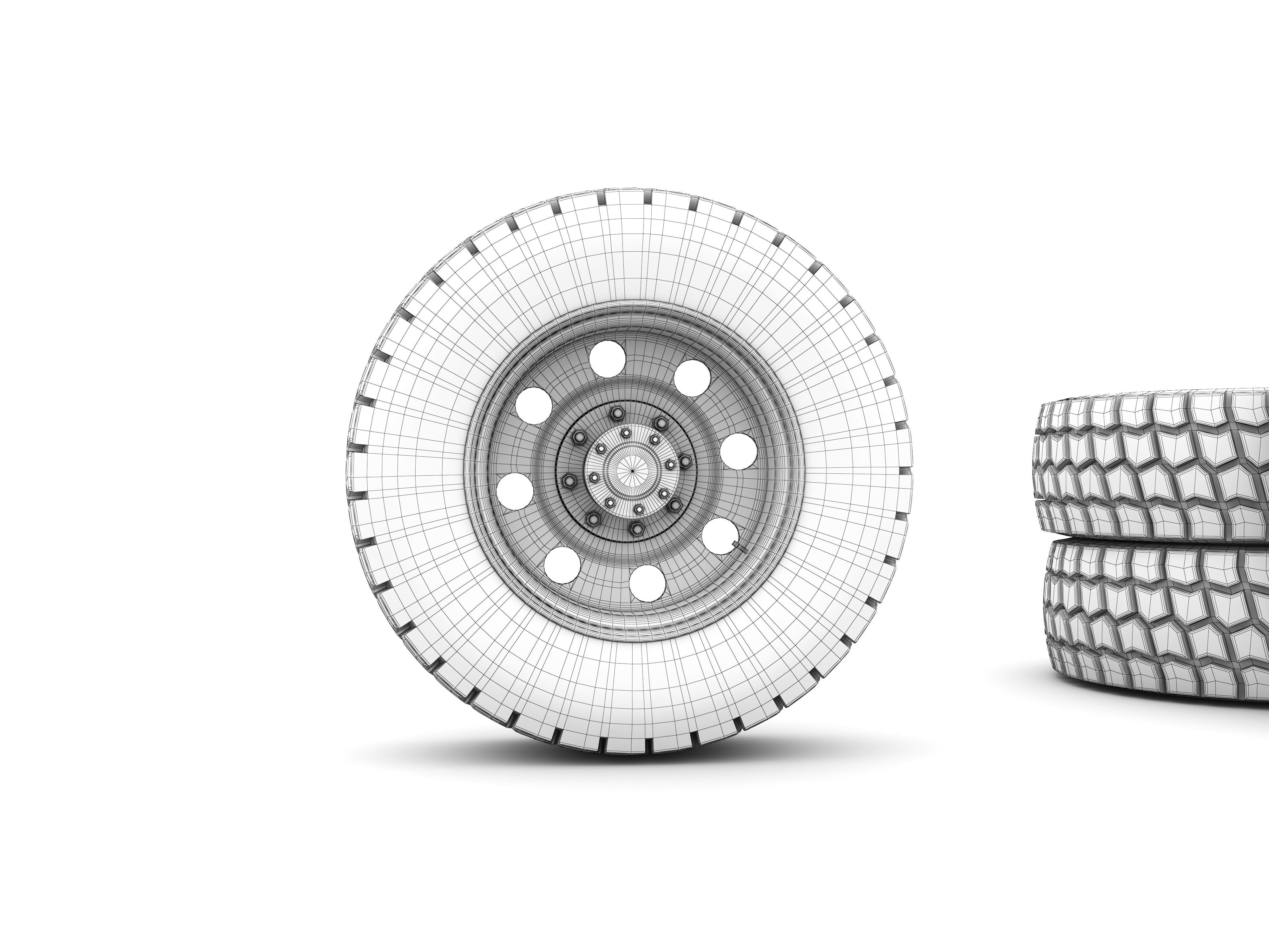 Whell Tire 3D Model 3D model_7