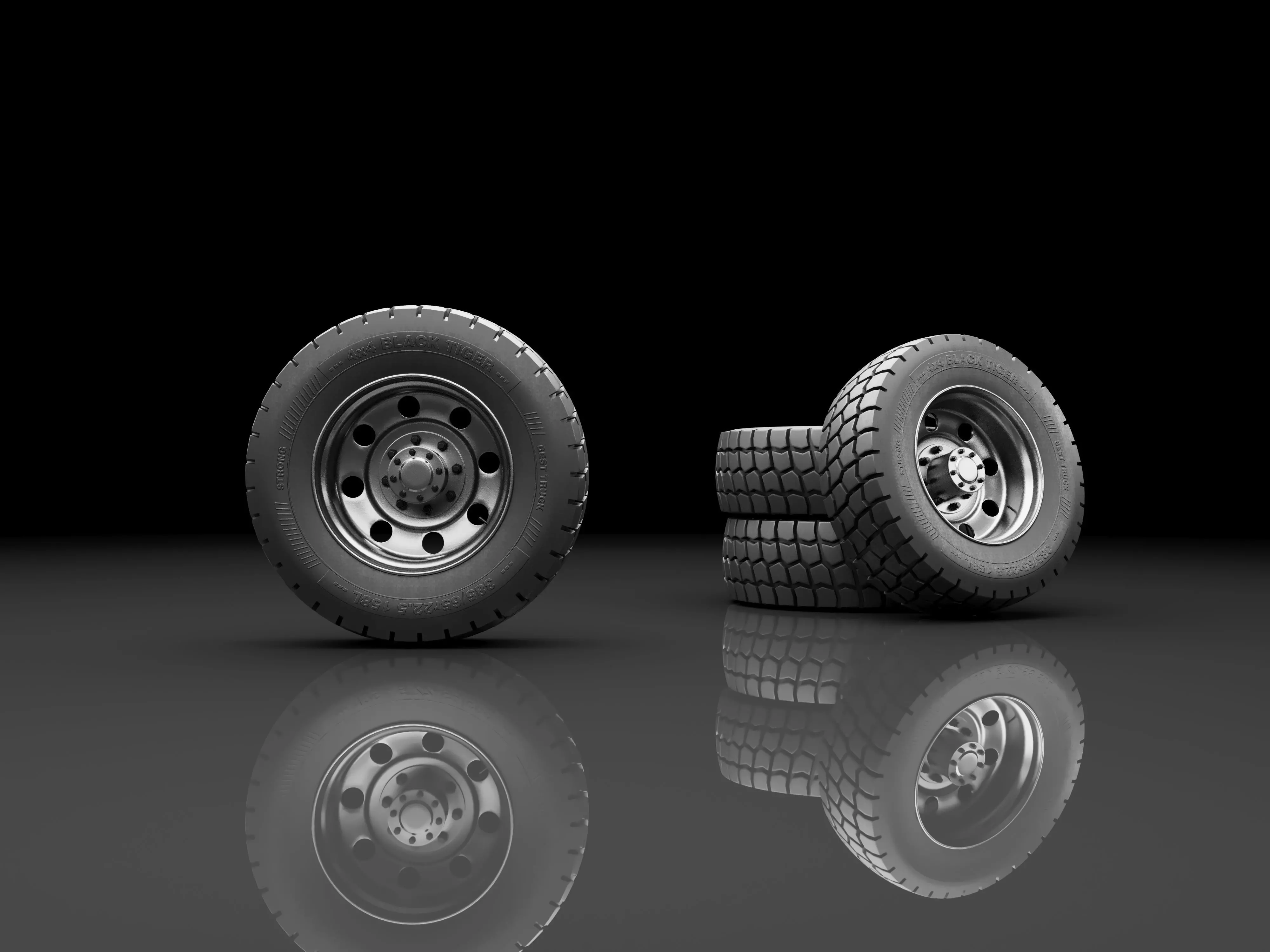 Whell Tire 3D Model 3D model_0