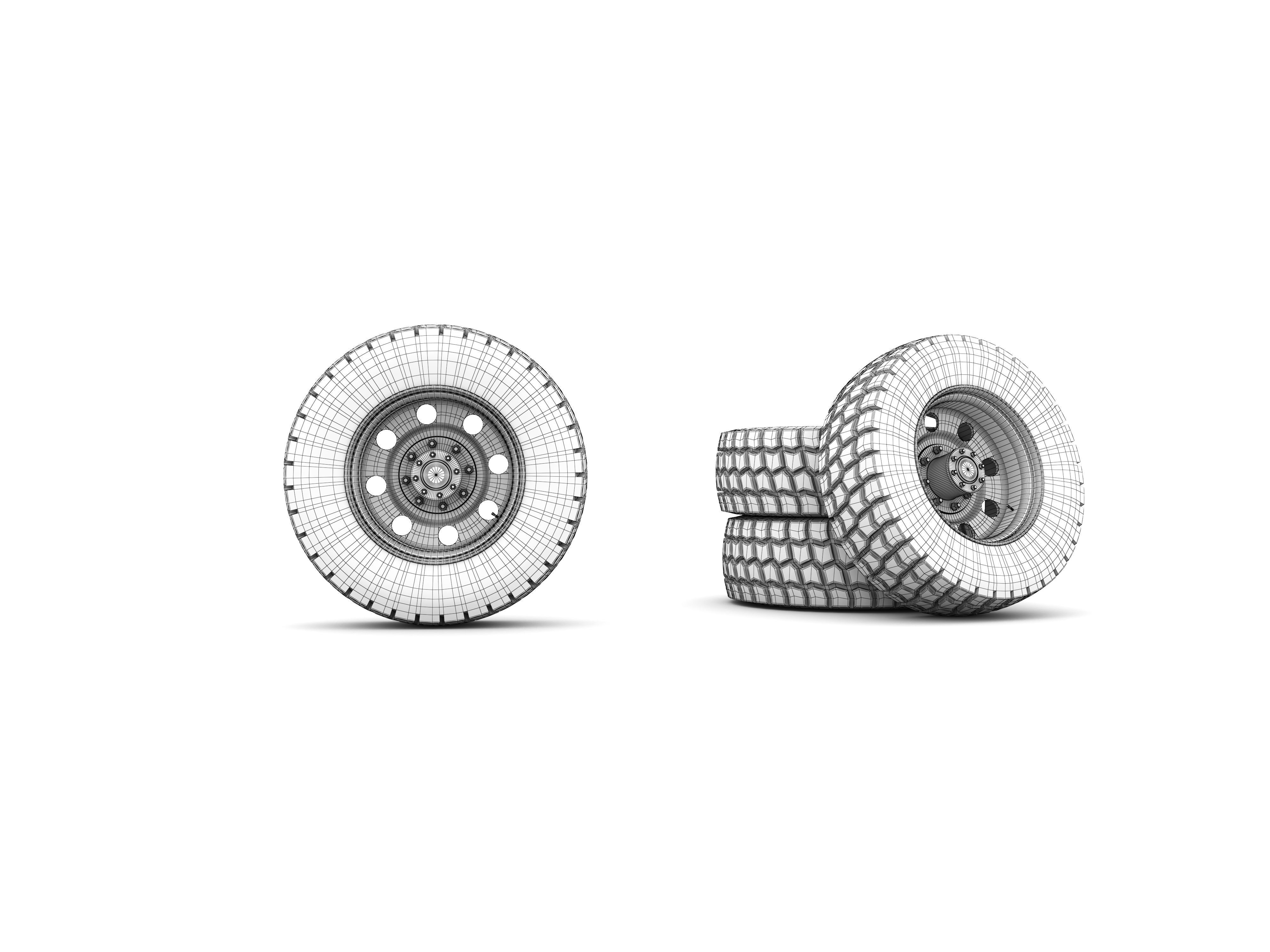 Whell Tire 3D Model 3D model_6