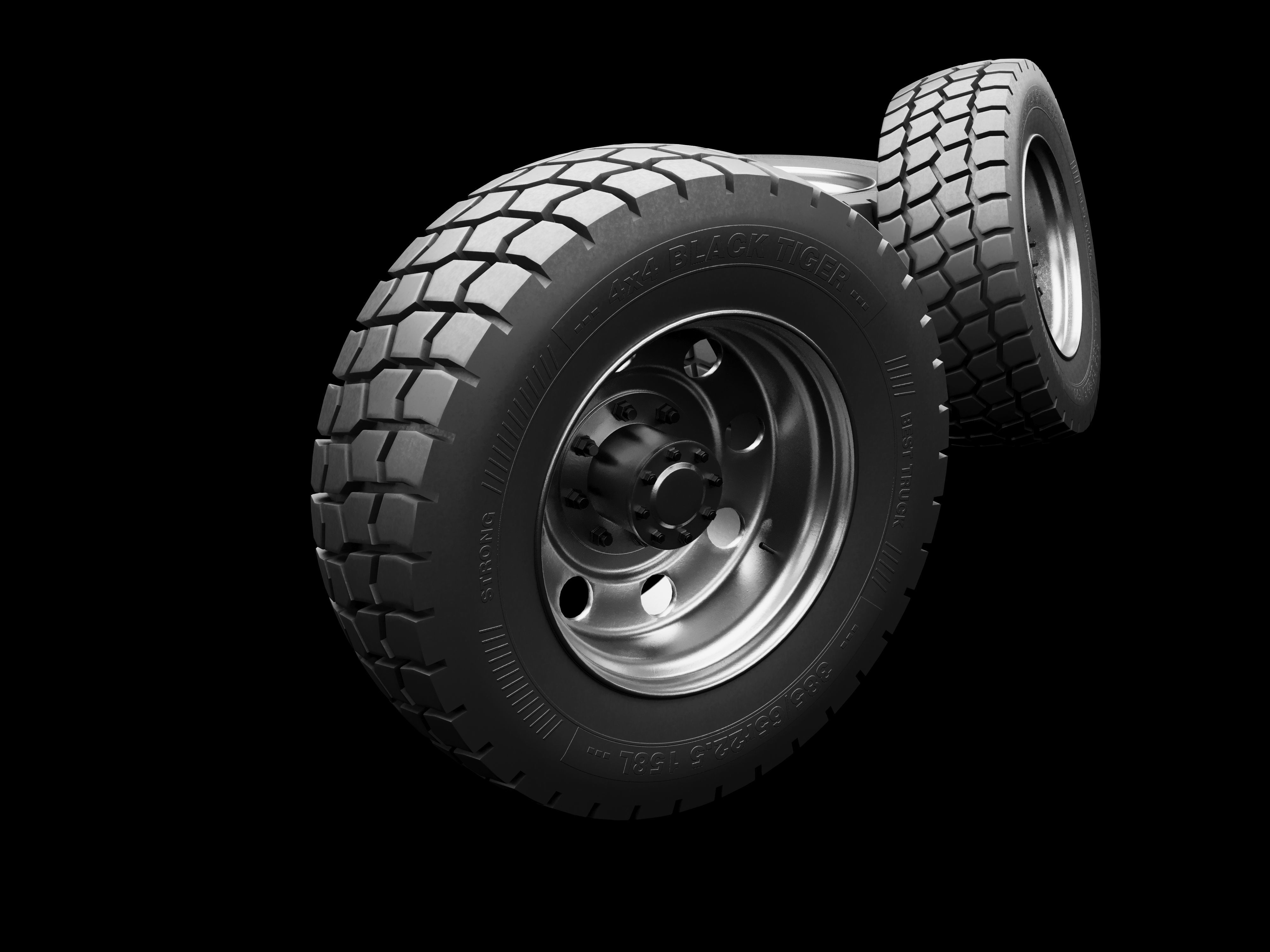 Whell Tire 3D Model 3D model_3