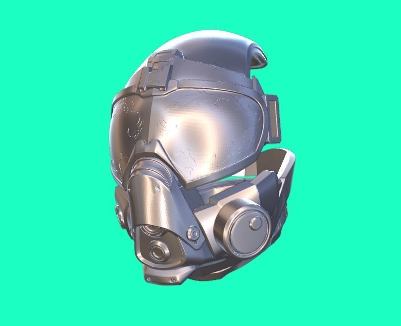 Complete ARMOR HUNTER Cosplay Helmet IRON BANNER DESTINY  3D print model_3