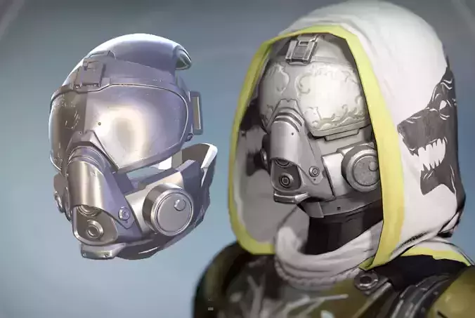 Complete ARMOR HUNTER Cosplay Helmet IRON BANNER DESTINY  3D print model