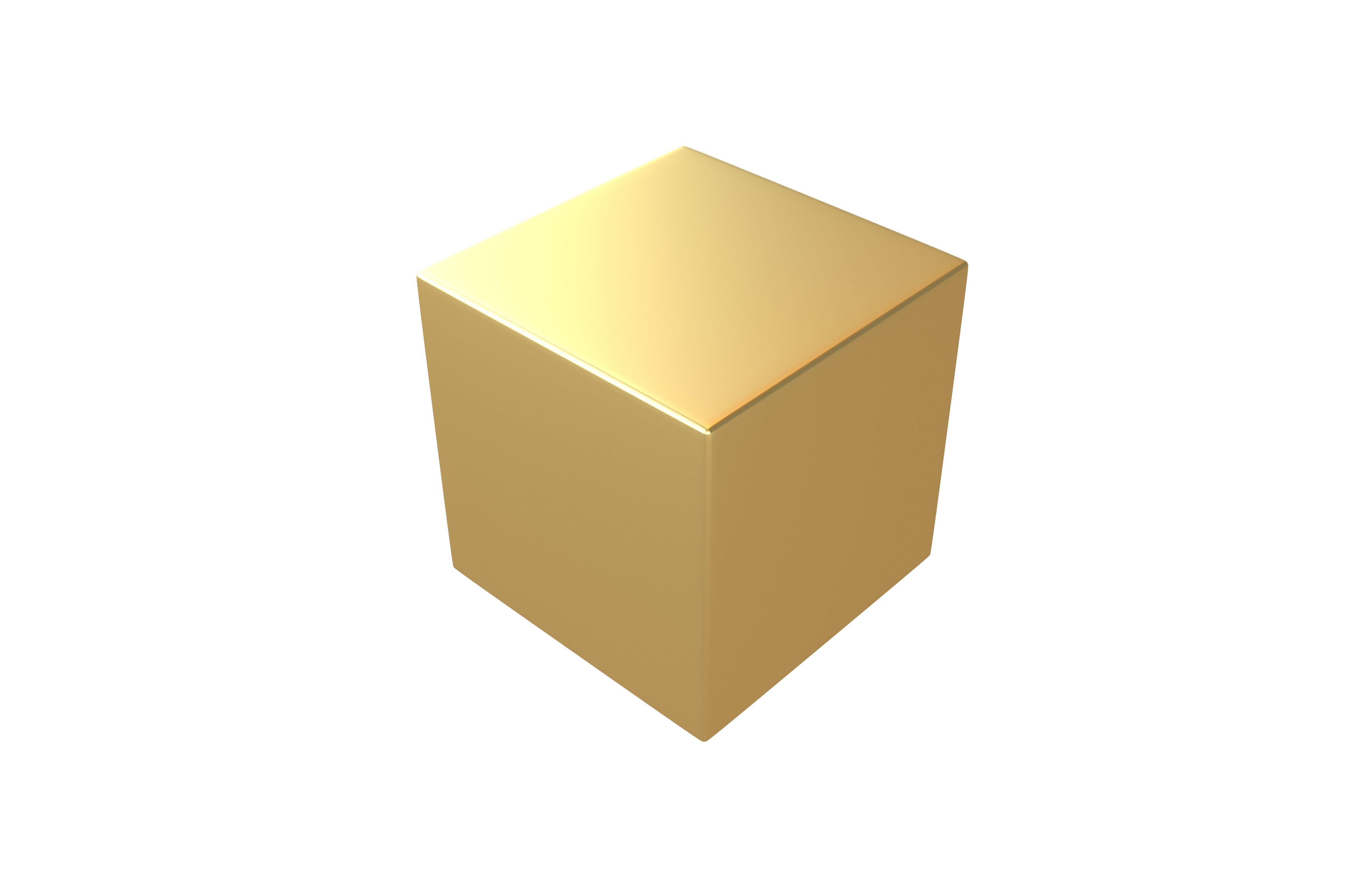 Cube Geometric Shape v1 001 Low-poly 3D model_2