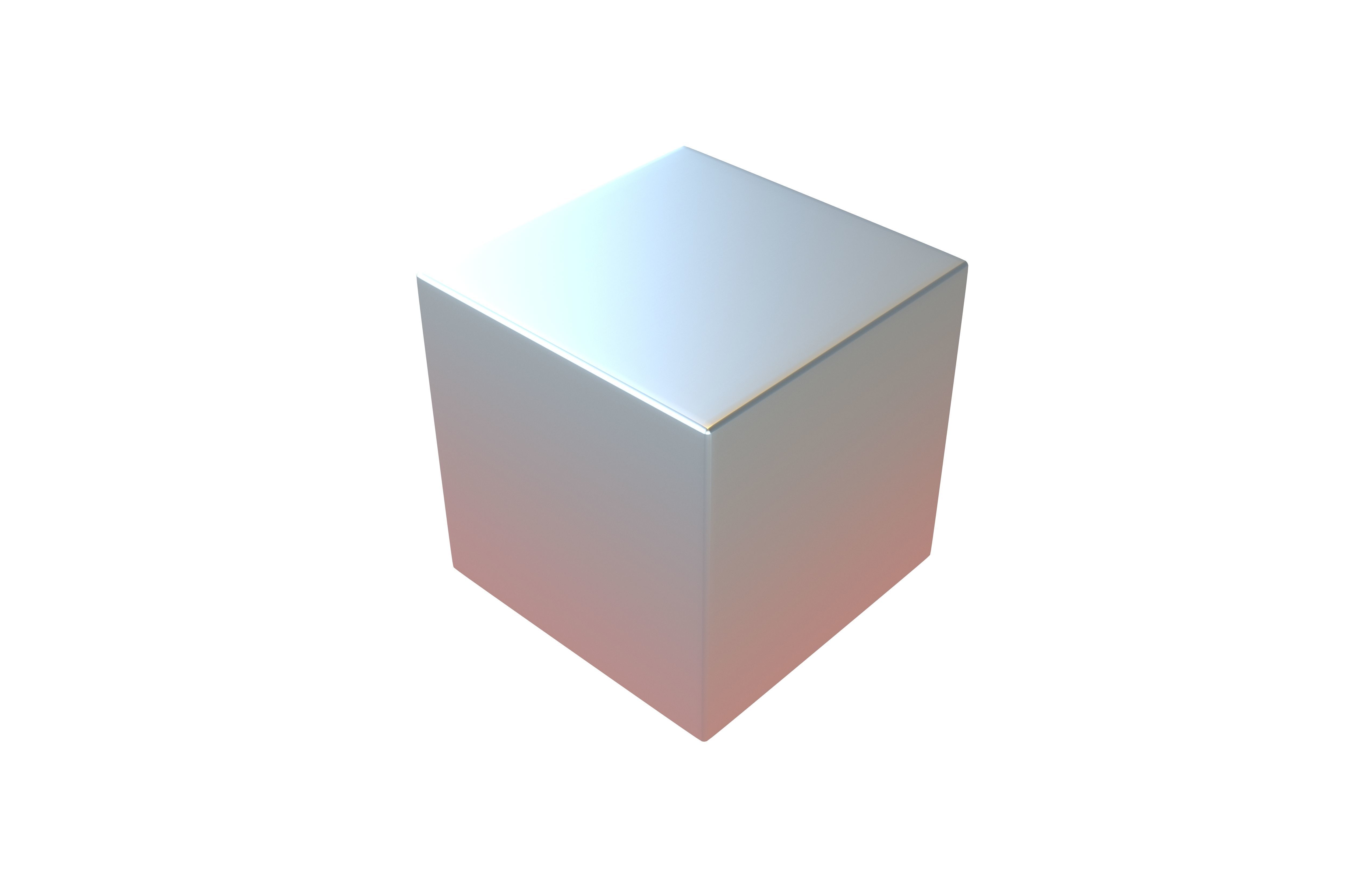 Cube Geometric Shape v1 003 Low-poly 3D model_2