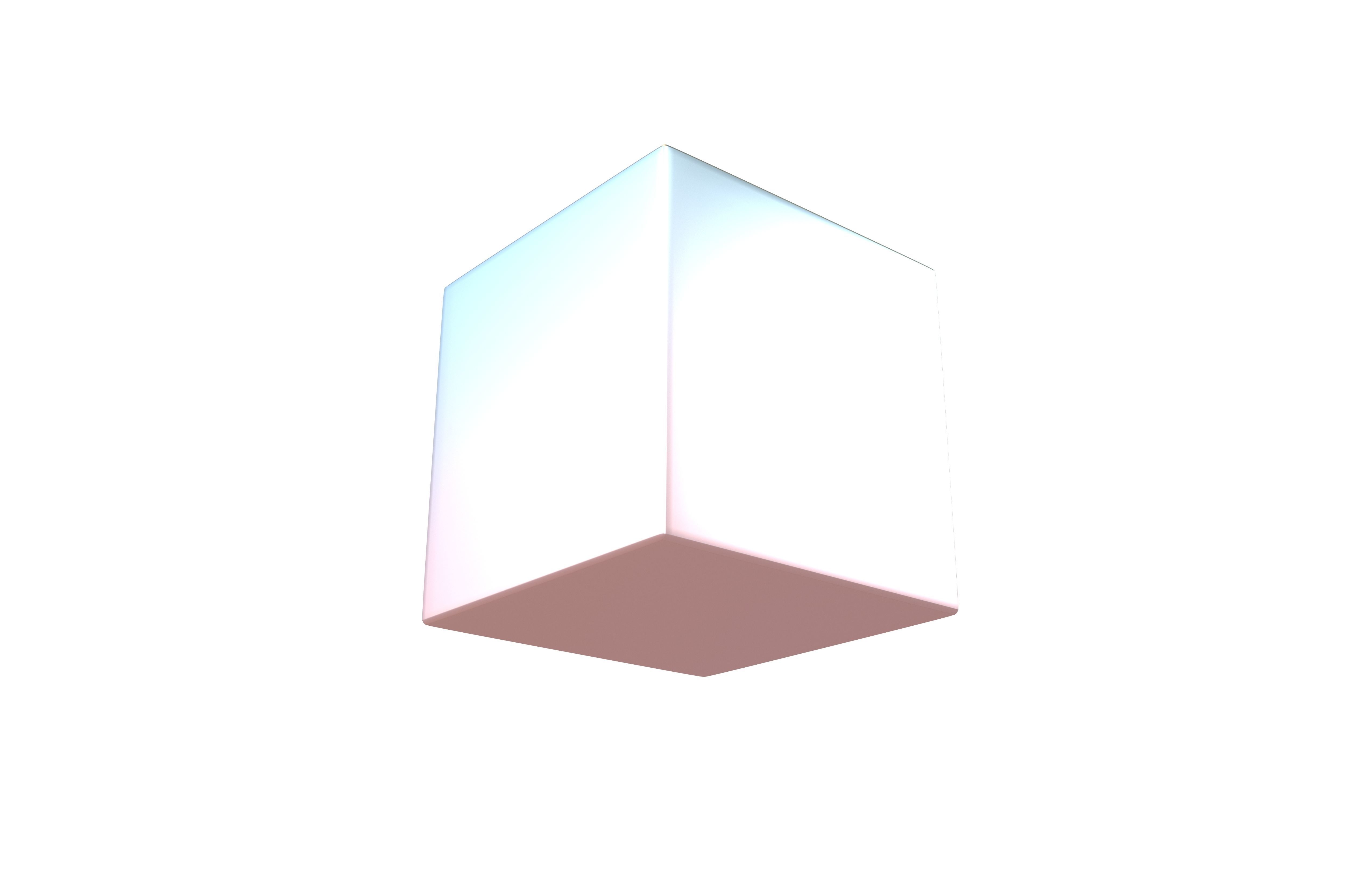 Cube Geometric Shape v1 003 Low-poly 3D model_3
