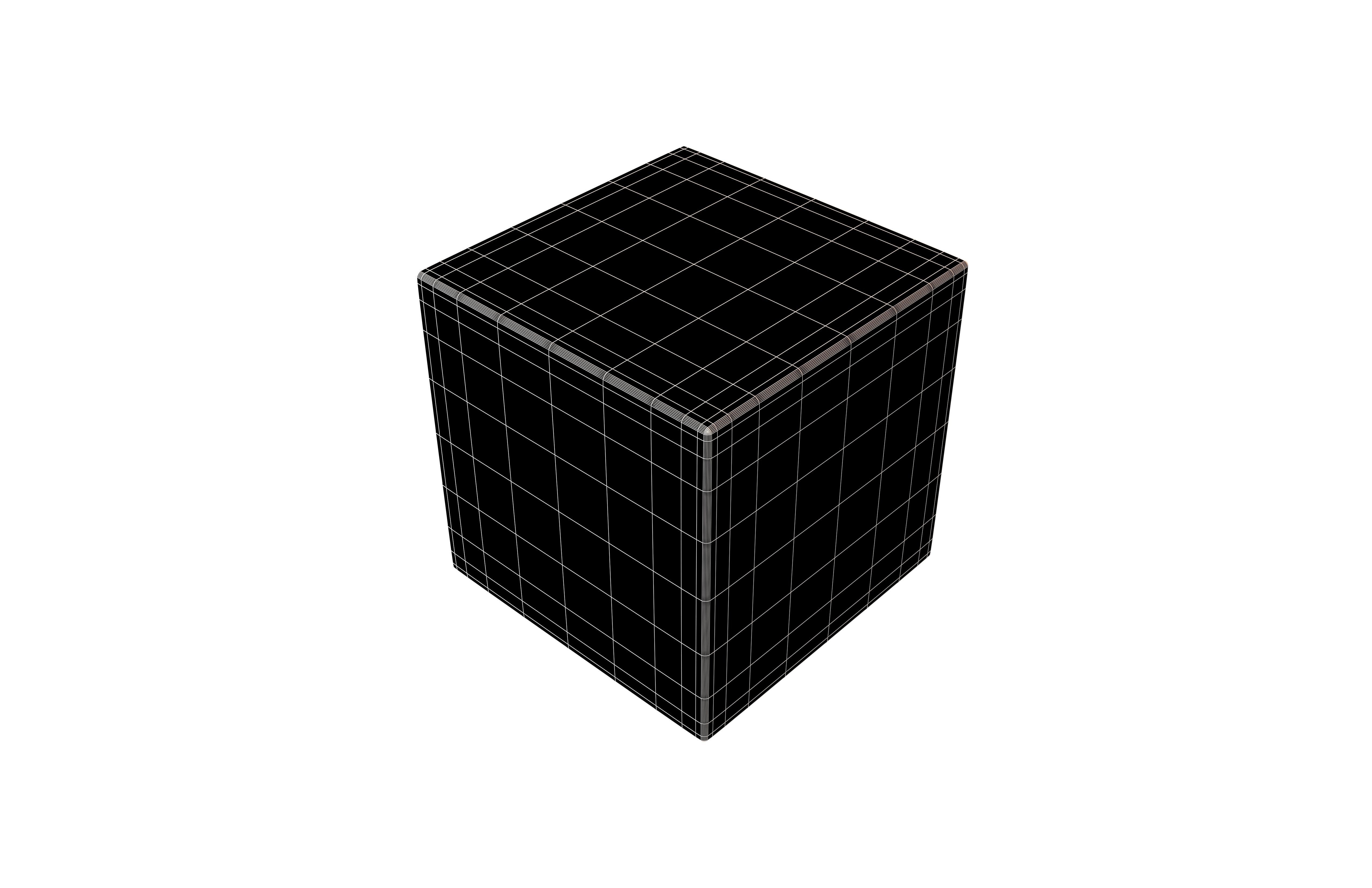 Cube Geometric Shape v1 007 Low-poly 3D model_7