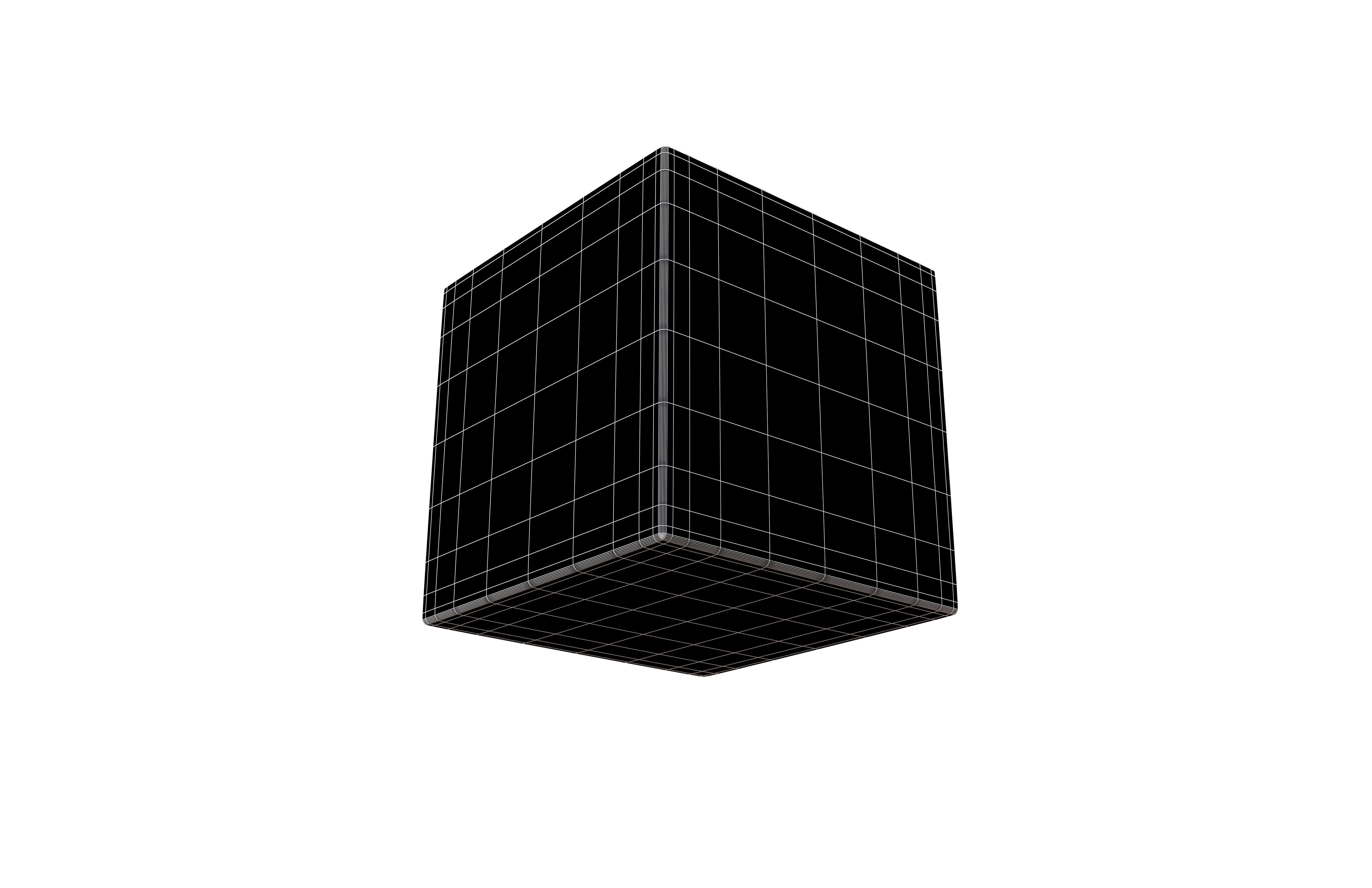 Cube Geometric Shape v1 007 Low-poly 3D model_5