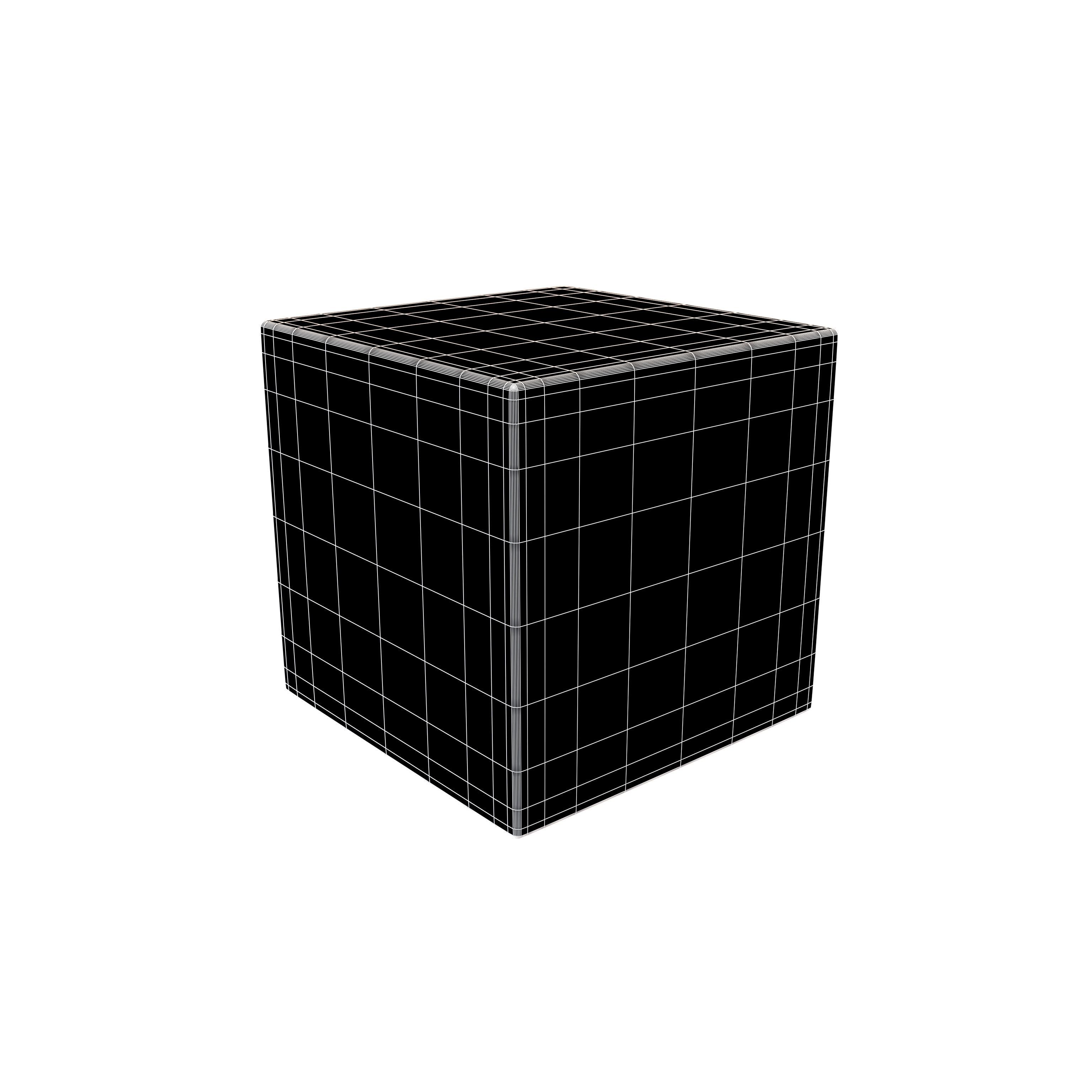 Cube Geometric Shape v1 007 Low-poly 3D model_6