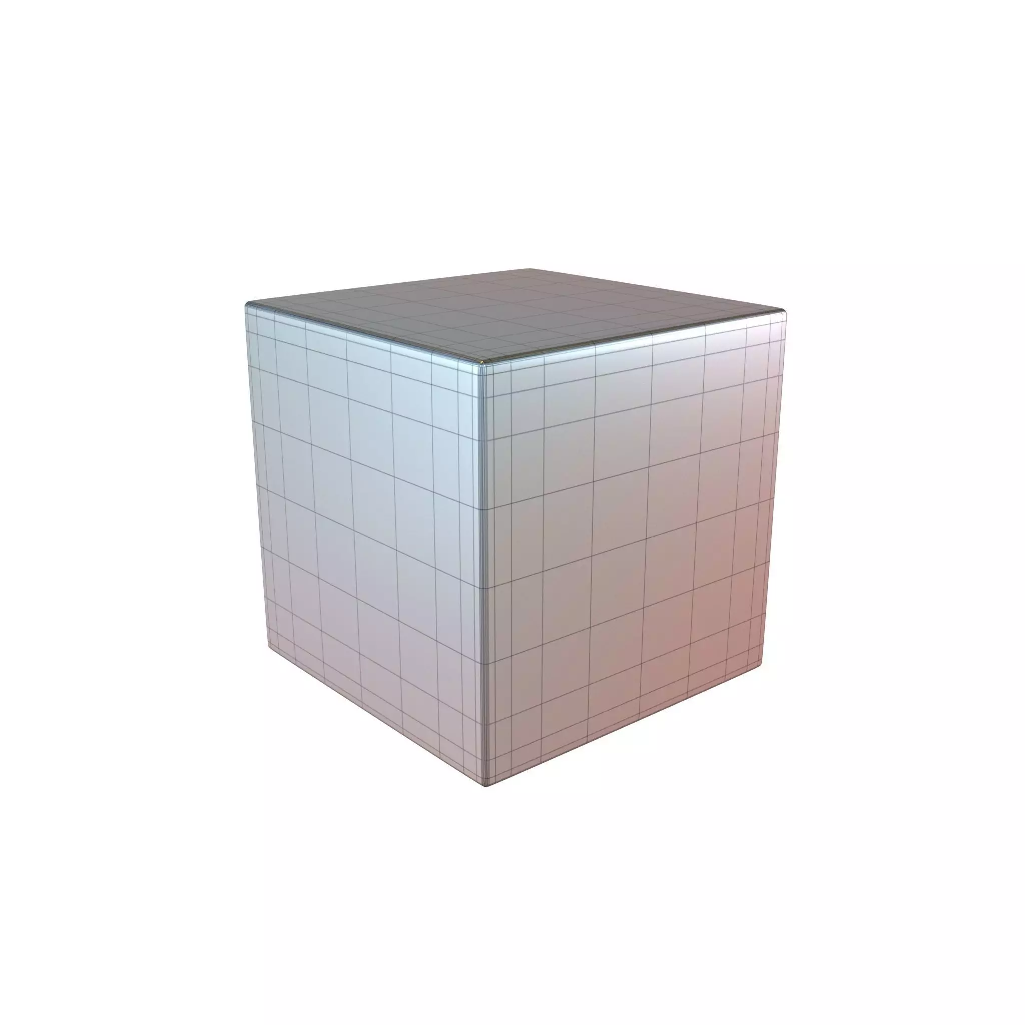 Cube Geometric Shape v1 008 Low-poly 3D model_0