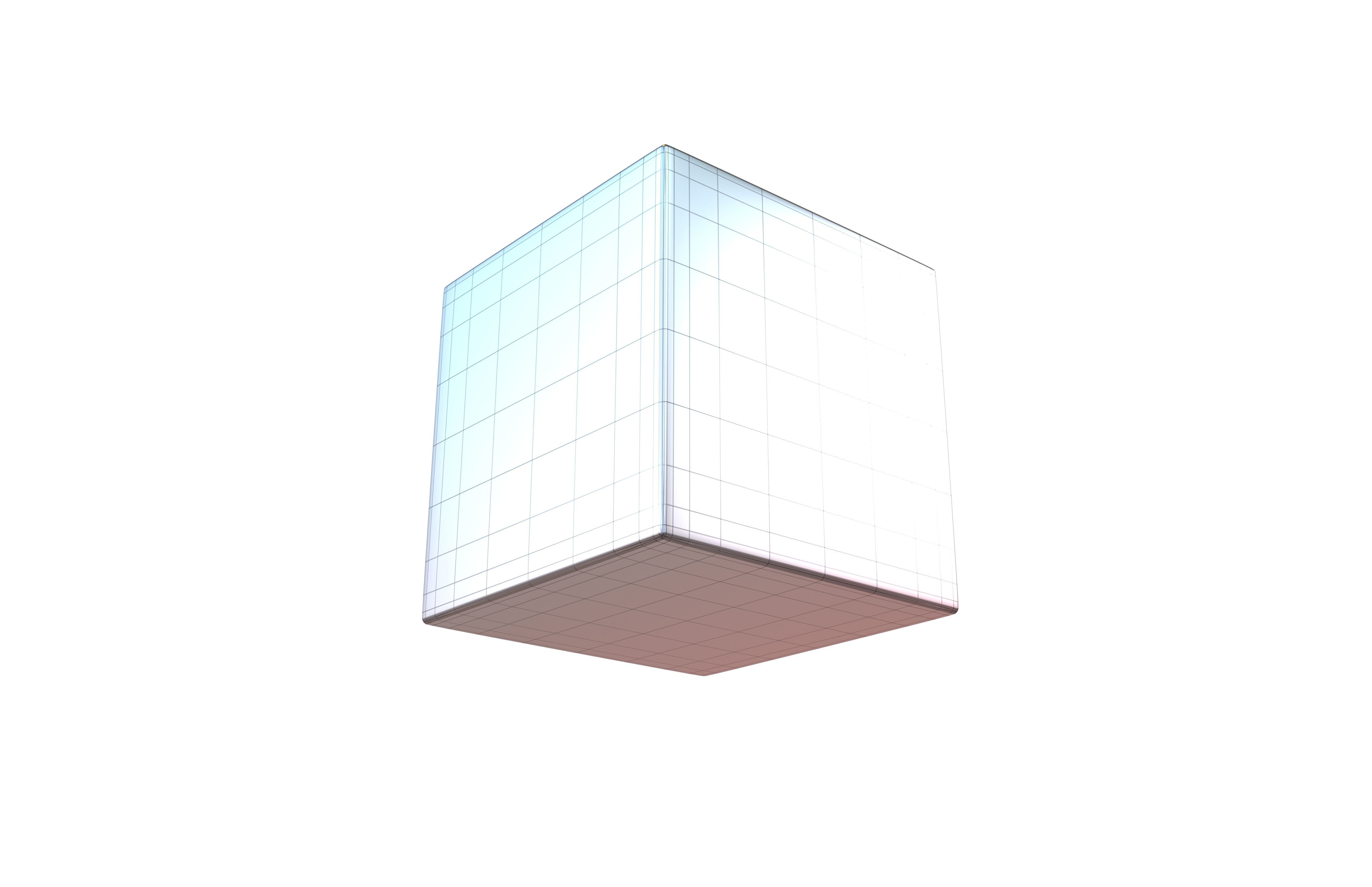 Cube Geometric Shape v1 008 Low-poly 3D model_3