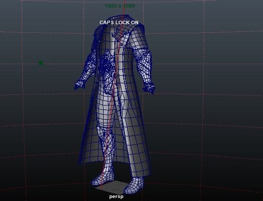 Vampire cloth Black Gabriel Low-poly 3D model_7