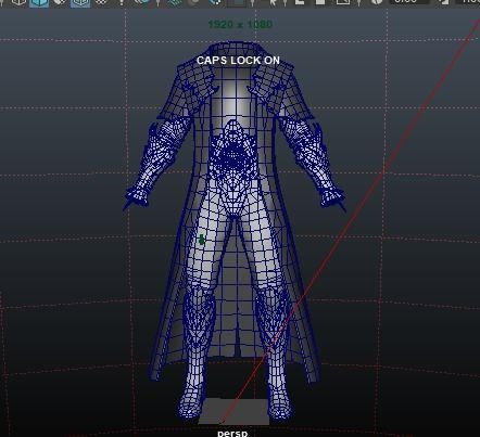 Vampire cloth Black Gabriel Low-poly 3D model_11