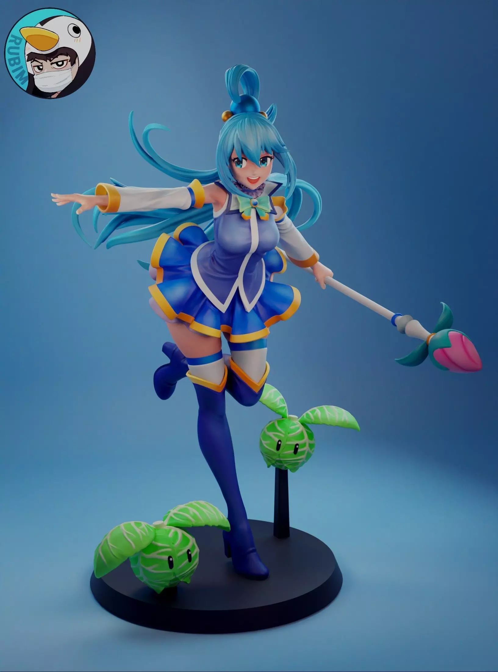 Konosuba Aqua 3D print model