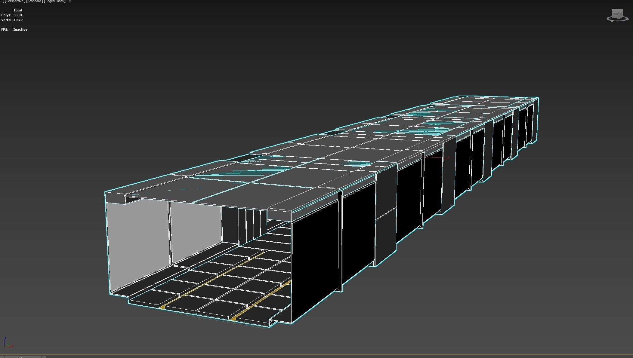 Corridor Tunnel Infinite Sci Fi Scene Model Unity Demo Scene Low-poly 3D model_3