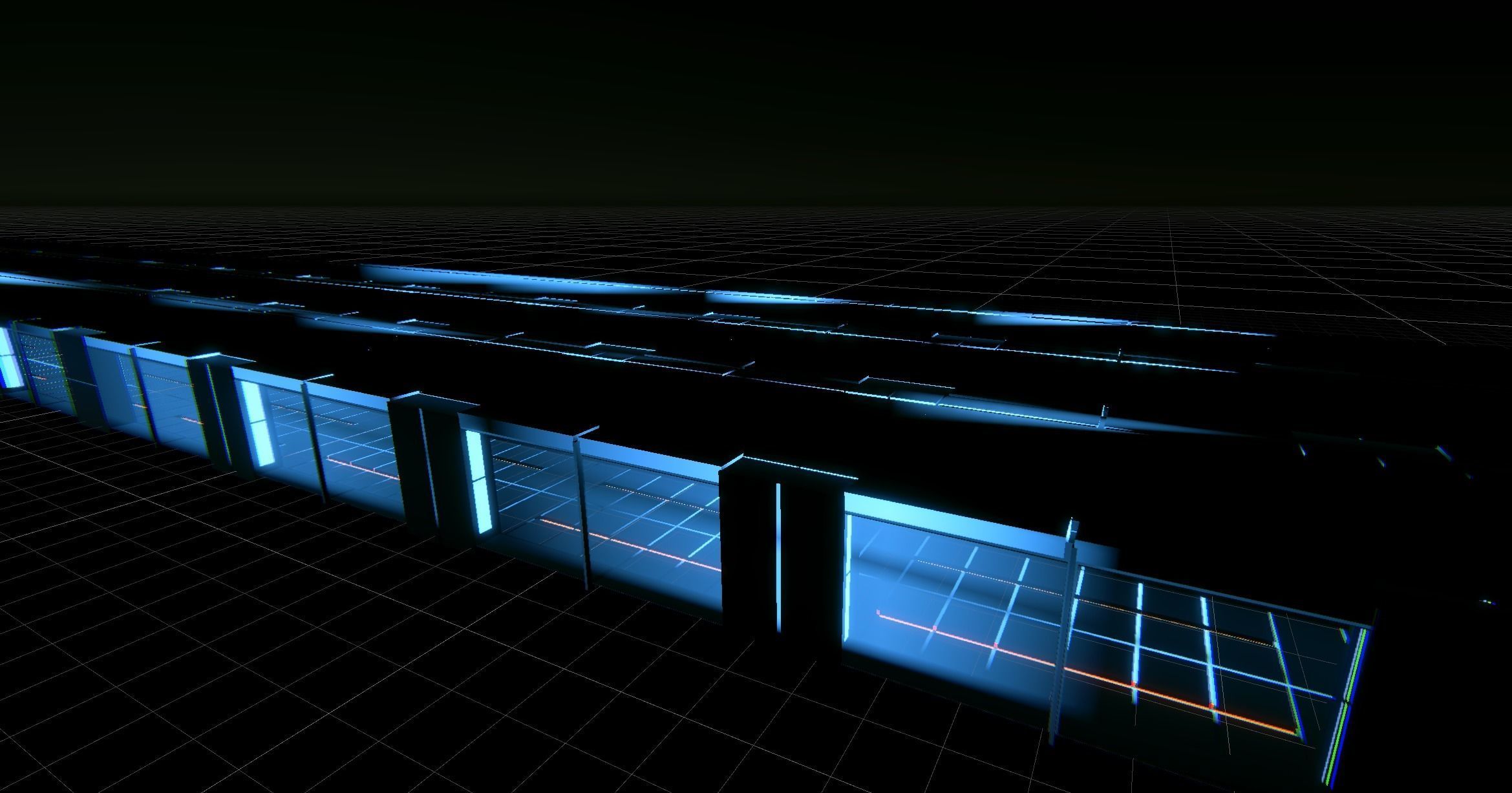 Corridor Tunnel Infinite Sci Fi Scene Model Unity Demo Scene Low-poly 3D model_5