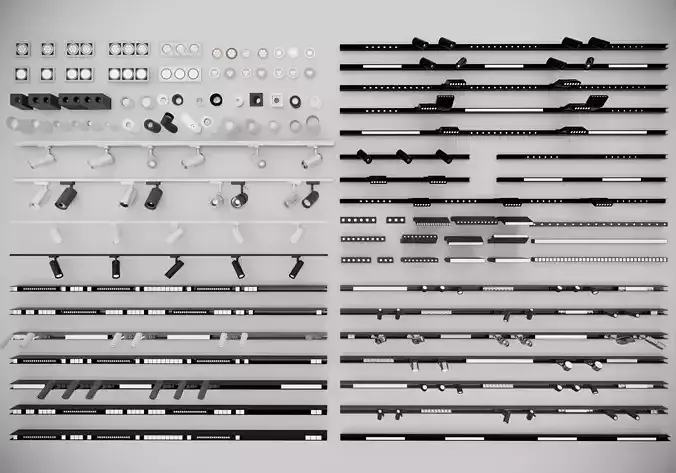 Modern downlights-spotlights-track lights