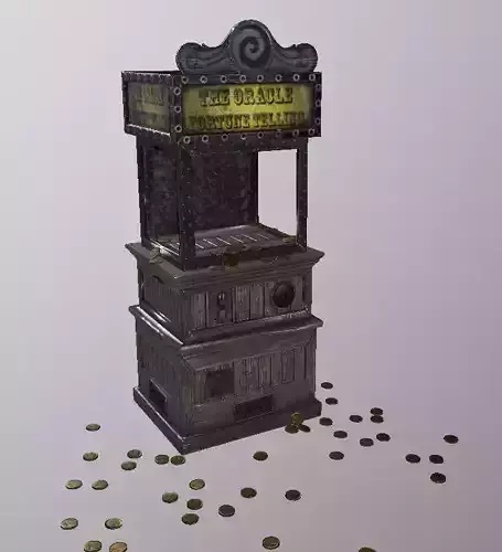Fortune teller broken Low-poly 3D model