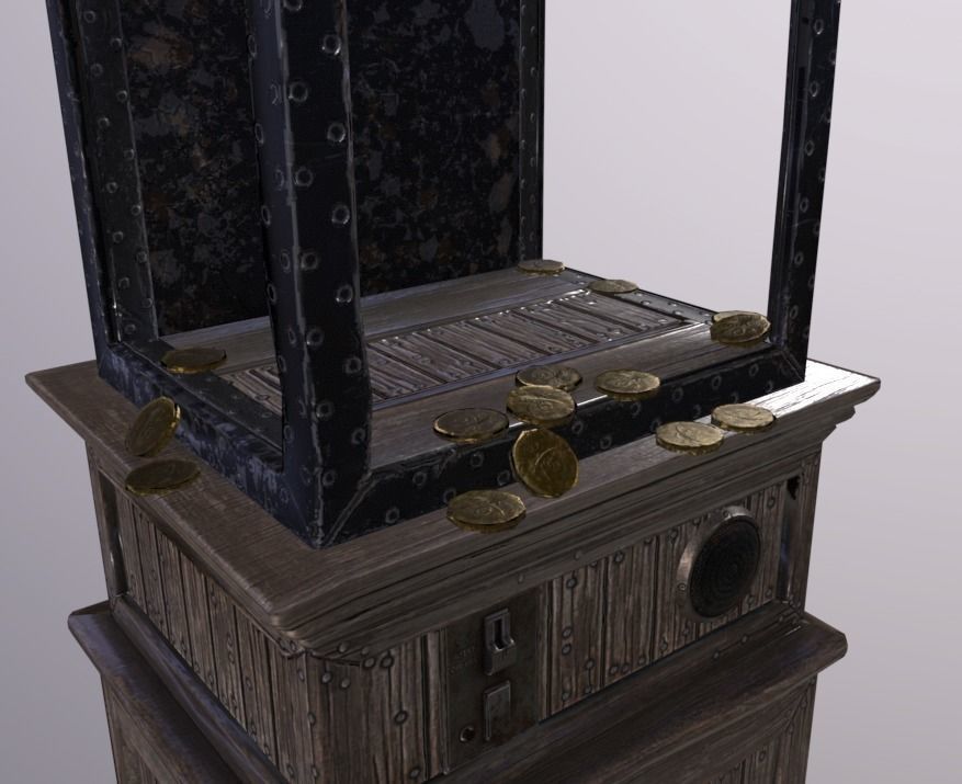 Fortune teller broken Low-poly 3D model_3