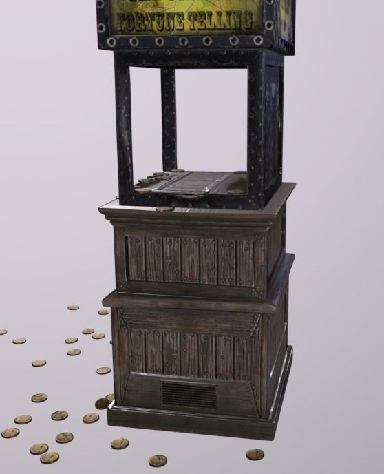 Fortune teller broken Low-poly 3D model_5