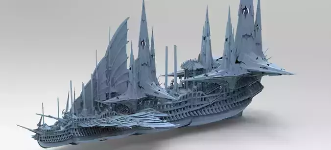 Sci fi Mongol pirate Ship 2