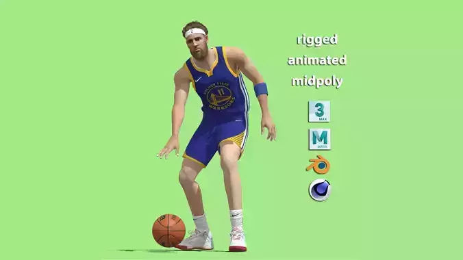 3D Klay Thompson Golden State Warriors NBA 3D model
