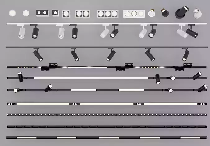 Modern downlights-spotlights-track lights