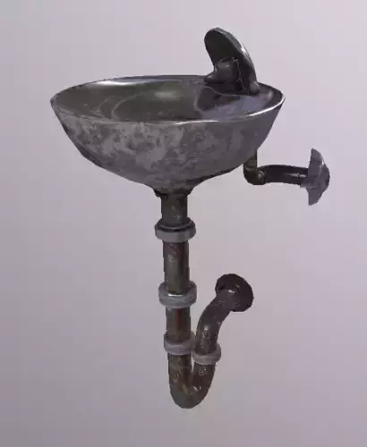 Water Fontaine Low-poly 3D model
