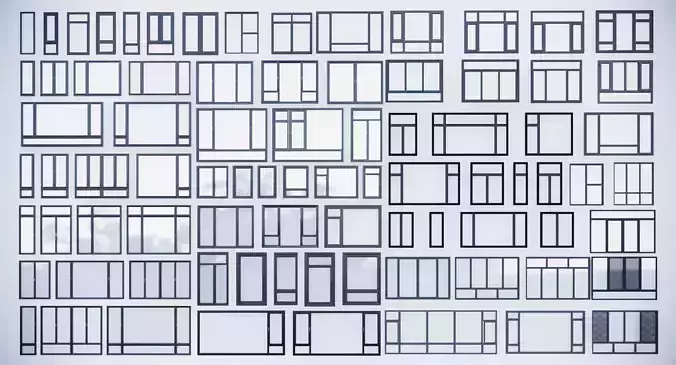  windows- Floor-to-ceiling windows-Windows